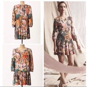 Meadow Rue Water Colors Floral Drop-waist Dress 4